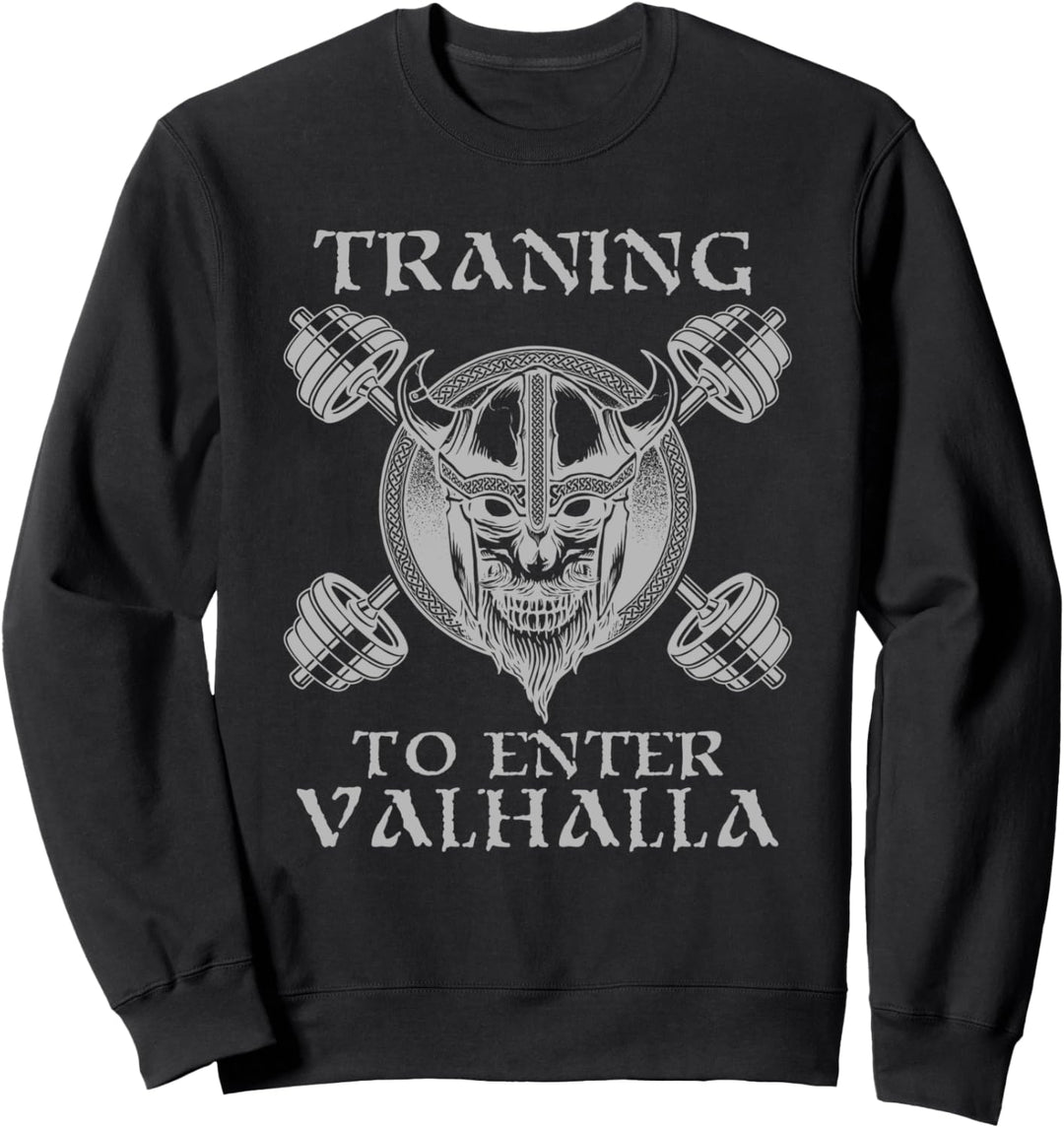 Training, um Valhalla Gewichtheben Gym Workout Fitness Sweatshirt