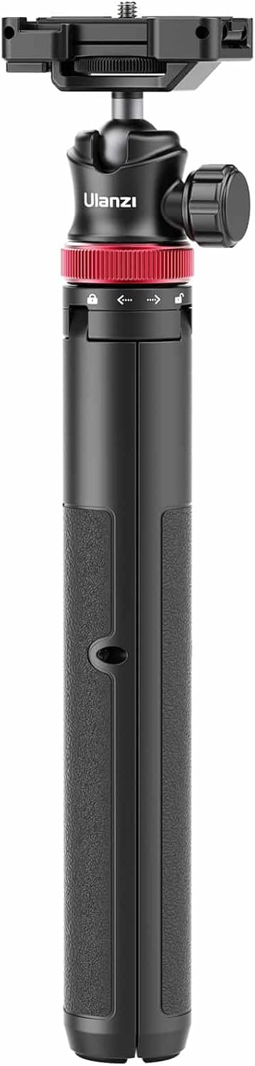 ULANZI MT-44 Selfie Stick Stativ für Telefon und Kamera – Max. 146 cm hoch – Ausziehbar – Schwarz/Ro