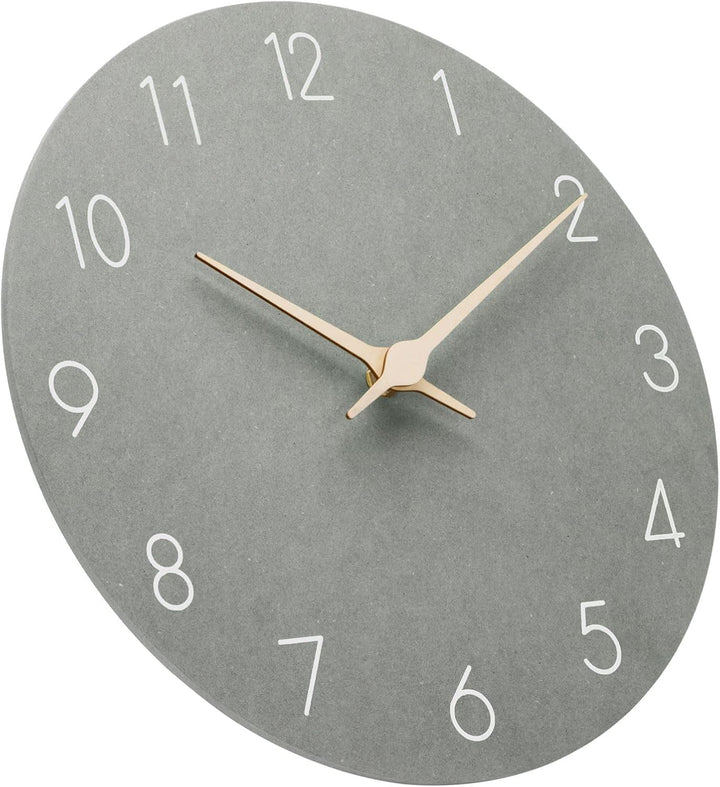 MDF Holz Wanduhr Ohne TickgeräUsche Lautlos Modern 25cm Quarz Gross Batterie Betriebene Wanduhr Einf
