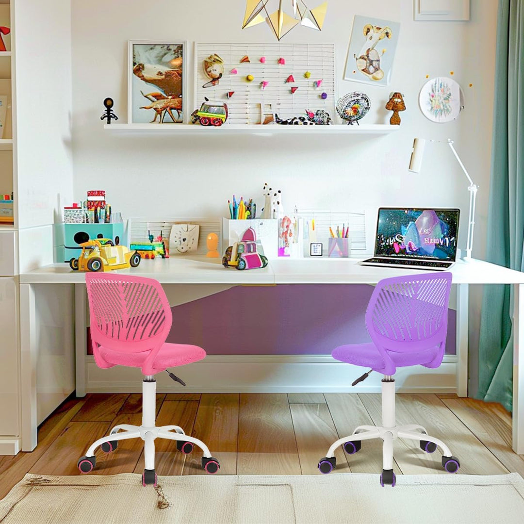 Homy Casa 2er Set Schreibtischstuhl Verstellbarer Drehstuhl Bürostuhl Stoffsitz Ergonomischer Arbeit