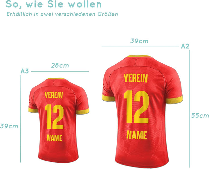 Elbeffekt Trikotlampe für Roma Fans aus Holz - personalisierbares Geschenk - schenke Dein individuel