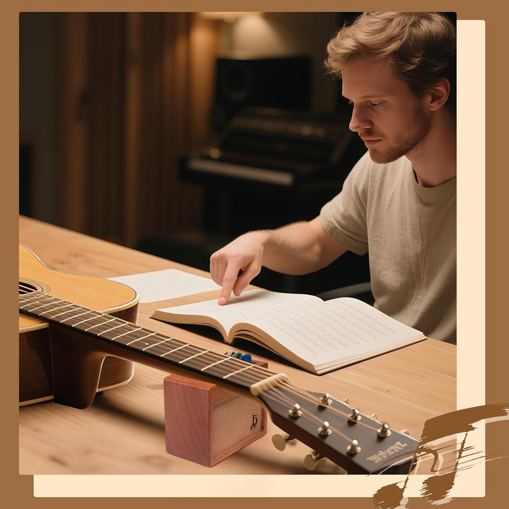 Gitarrenzubehör, Massivholz Amp Styled Guitar Neck Rest mit Pick-Halter, Luthier Tools für Gitarrist