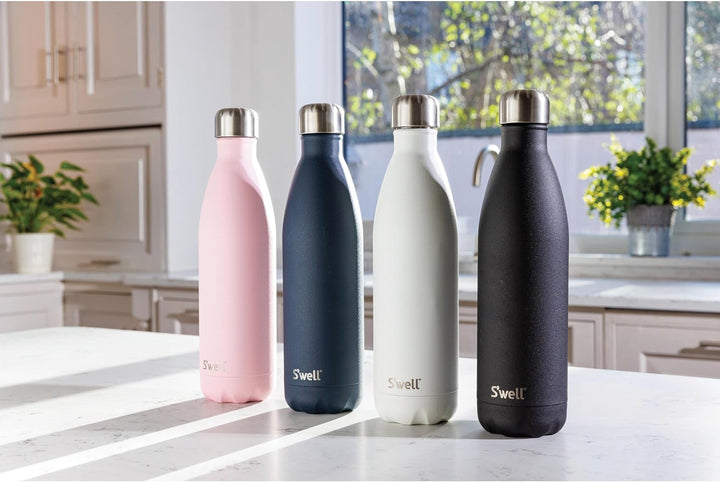 S'well Vakuumisolierte Edelstahl-Wasserflasche, 500 ml, Onyx 500ml Onyx, 500ml Onyx