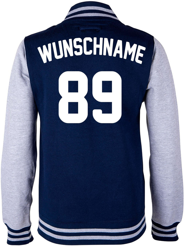 EZYshirt® Damen Herren Kinder College Jacke Athletic mit Wunschnamen und Wunschnummer | Baseball Jac