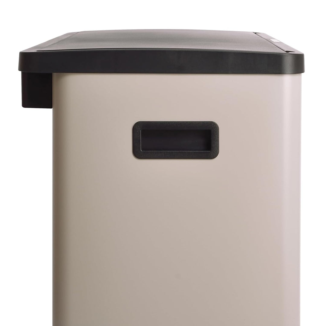 SVITA SR3X18 54L Sensor-Mülleimer 3 Fächer Mülltrennsystem Abfalleimer Stahl Taupe Beige SR3X18 (54L