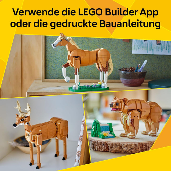 LEGO Creator 3in1 Prächtiges Ross - Kinder Spielzeug Tiere - Tierfigur verwandelt Sich in EIN Bären-