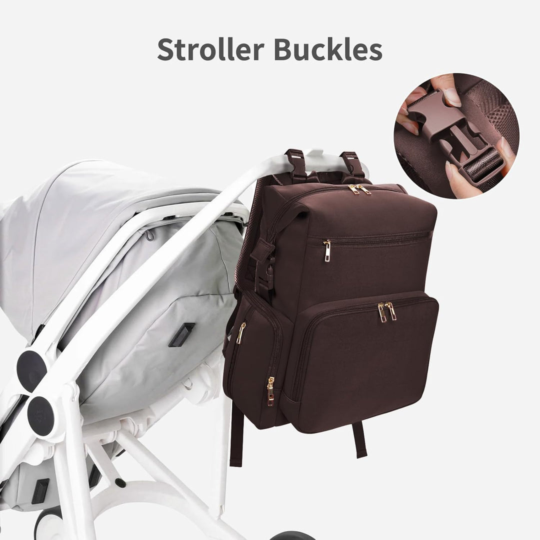 CEI-CEI Neopren Wickelrucksack Grosse Wickeltasche für Neugeborene, wasserdichter Reise-Rucksack für