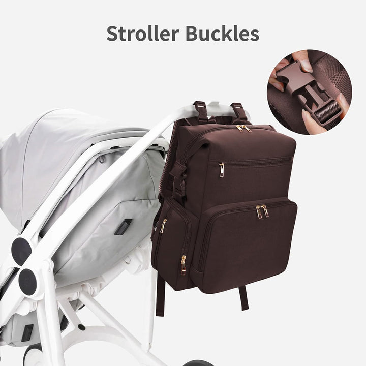 CEI-CEI Neopren Wickelrucksack Grosse Wickeltasche für Neugeborene, wasserdichter Reise-Rucksack für