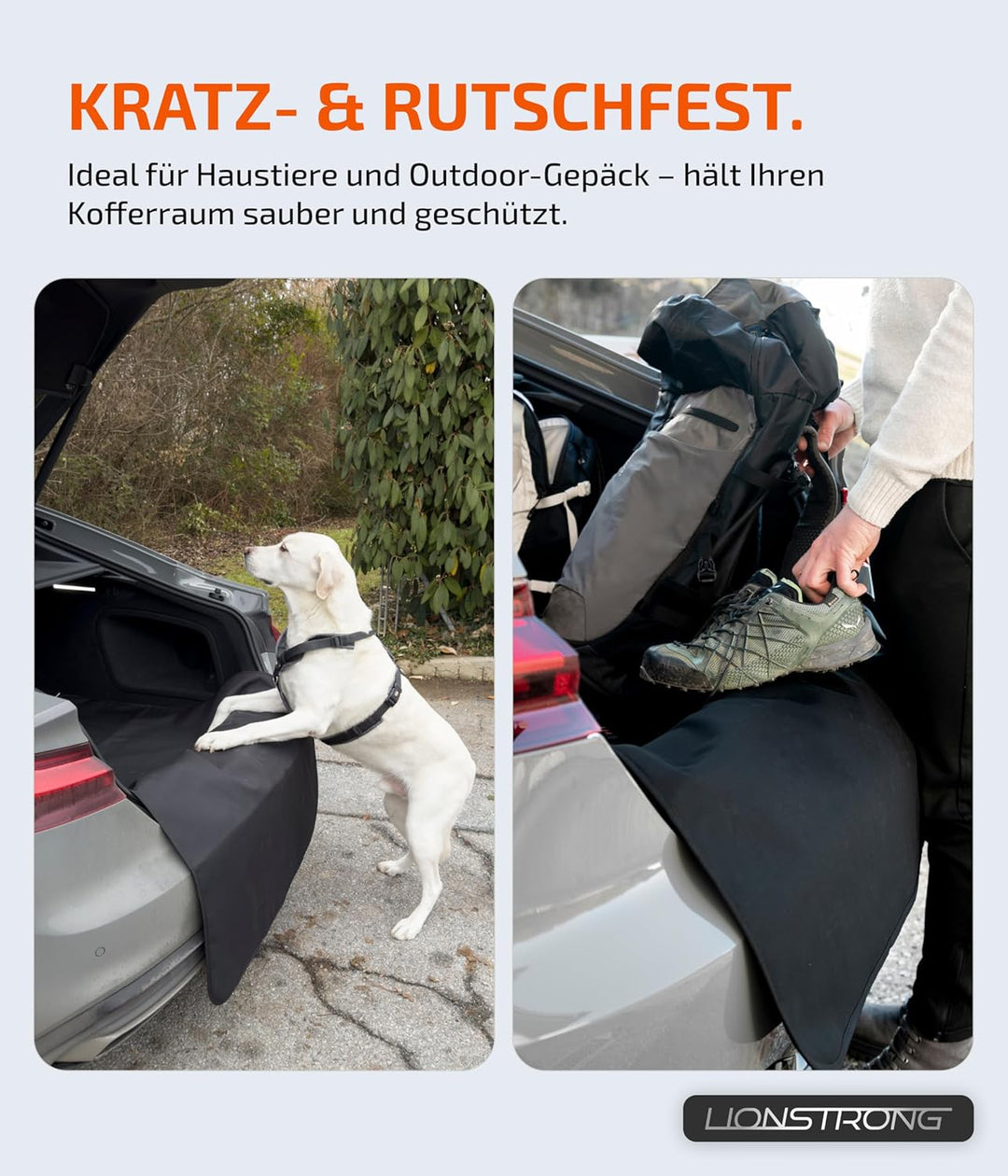 Ladekantenschutz Kofferraum [GEPOLSTERT & WASSERDICHT] – Universelle Schutzmatte geeignet vom Kleinw