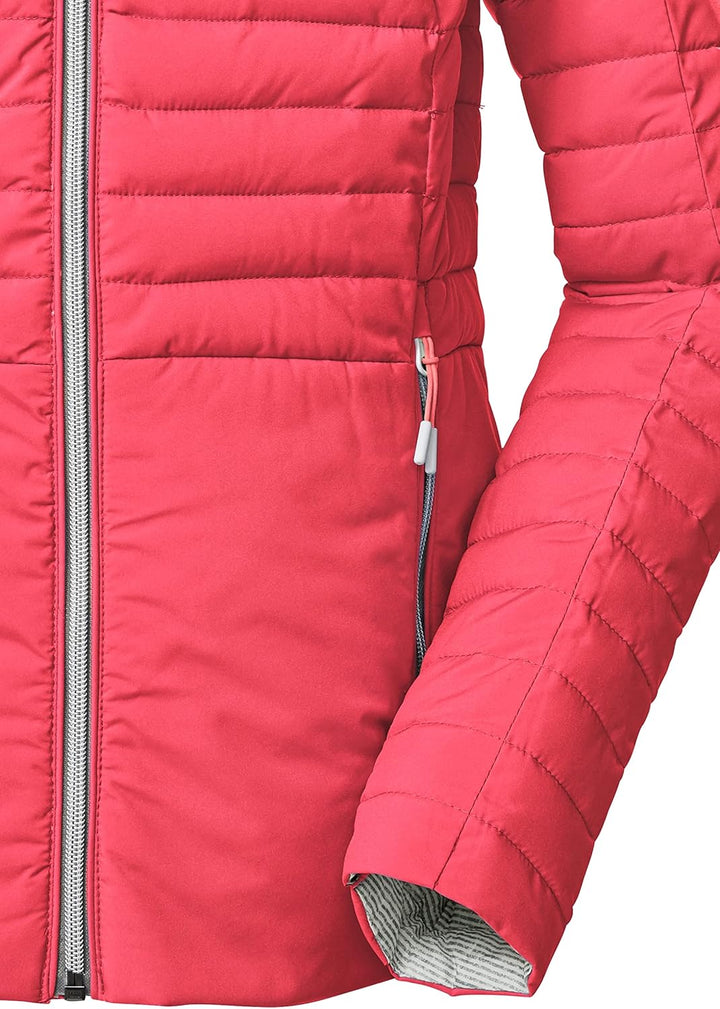 Killtec Damen Kos 117 Wmn Qltd Jckt Steppjacke mit Kapuze/Jacke in Daunenoptik 38 coral pink, 38 cor