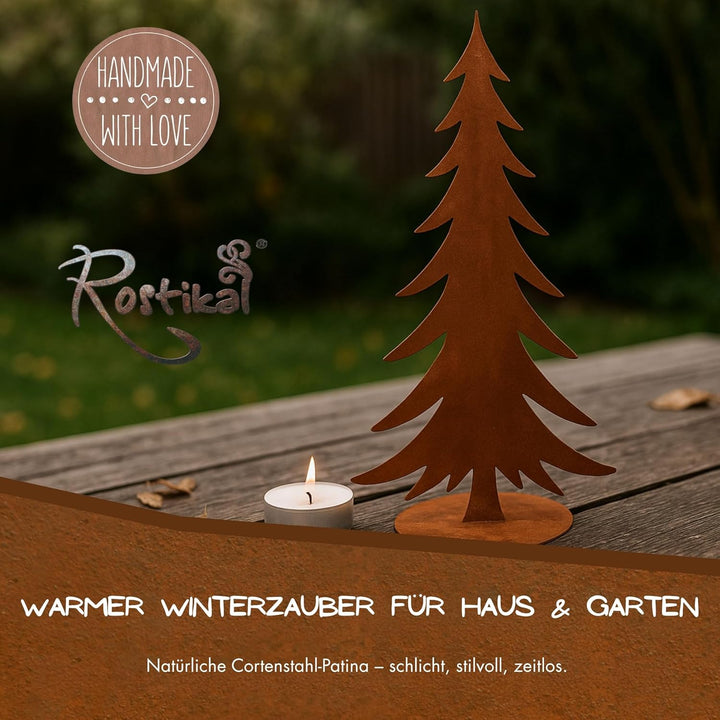 Rostikal Weihnachten Deko Tannenbaum 50 cm Weihnachtsdeko aussen Gartendeko Rost Höhe: 50 cm, Höhe:
