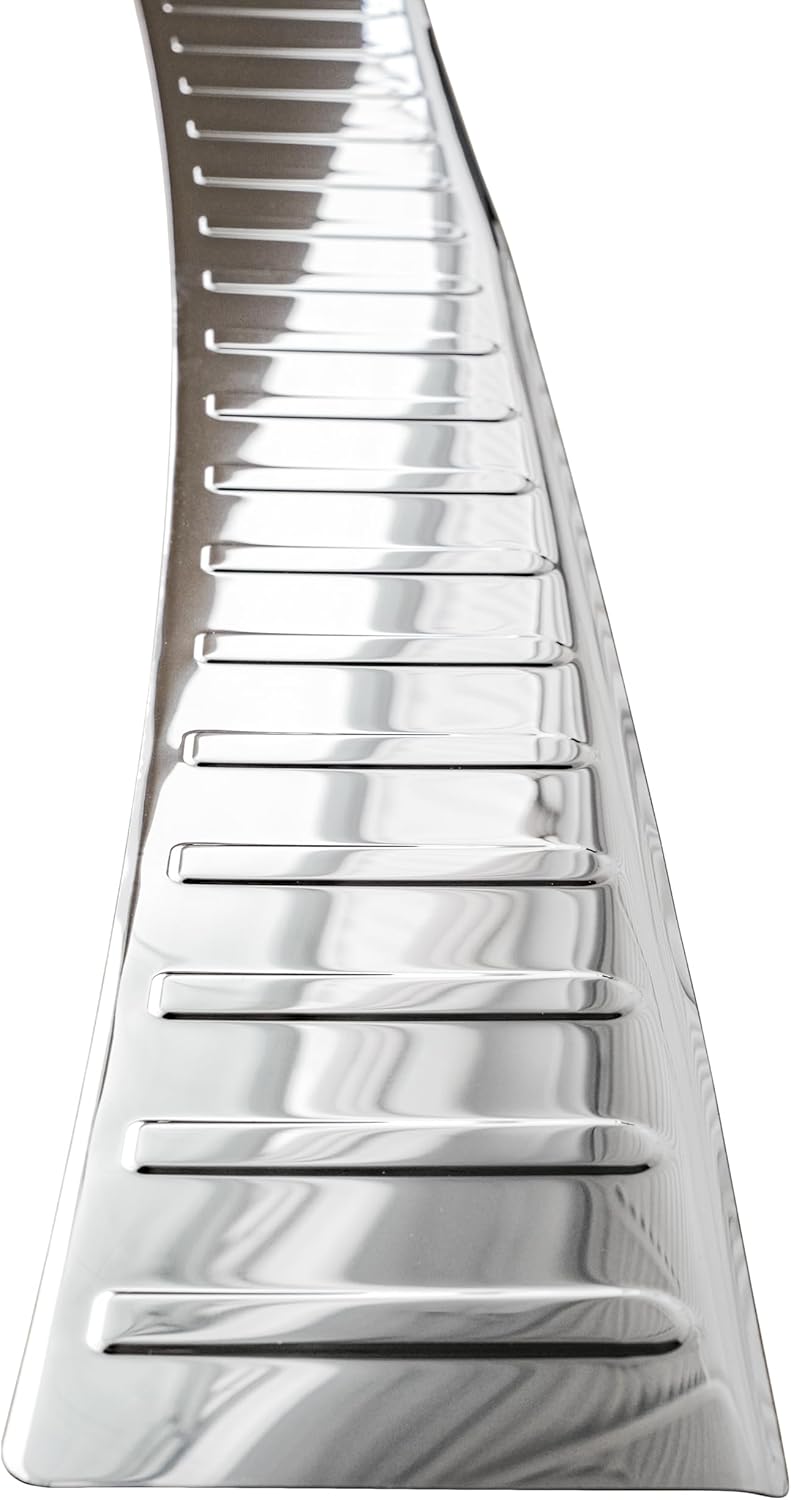 RECAMBO Ladekantenschutz Edelstahl Hochglanz poliert, Chrom Look - kompatibel für Citroen Berlingo 3