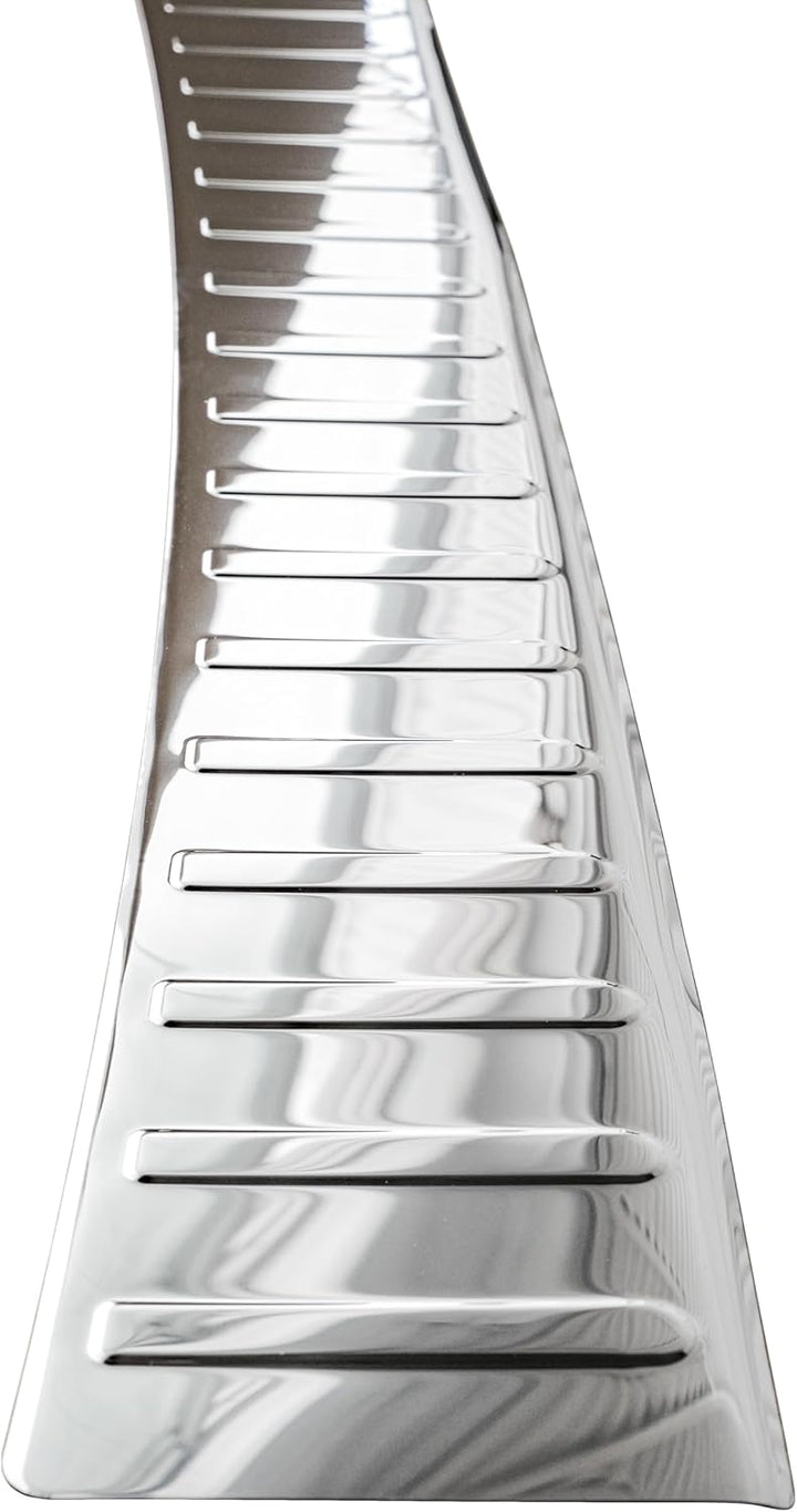 RECAMBO Ladekantenschutz Edelstahl Hochglanz poliert, Chrom Look - kompatibel für Citroen Berlingo 3