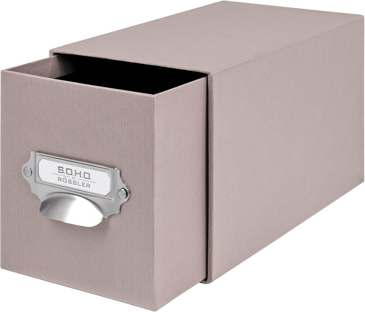 Rössler 1327452490 - S.O.H.O. Aufbewahrungs CD-Schubladenbox, mit beschriftbarem Einsteckschild und