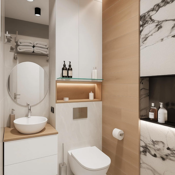 bijon Glasregal Glasablage Wandregal Glas Bad-Regal Glas Badezimmer Regal Badablage Ablageregal - 8m