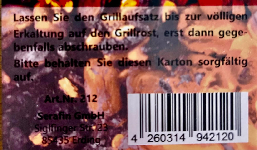 Serafin Grillaufsatz Classic aus Edelstahl | für Stockbrot, Fisch & Gemüsespiesse | passend für hand