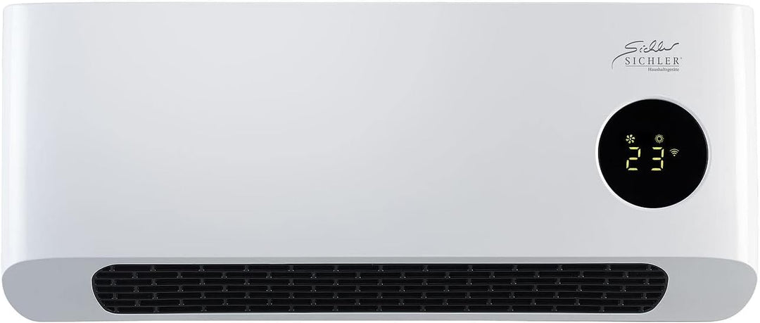 Sichler Haushaltsgeräte Keramik Heizlüfter: WLAN-Keramik-Wandheizlüfter, LED-Display, Fernbedienung,