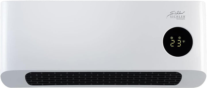 Sichler Haushaltsgeräte Keramik Heizlüfter: WLAN-Keramik-Wandheizlüfter, LED-Display, Fernbedienung,