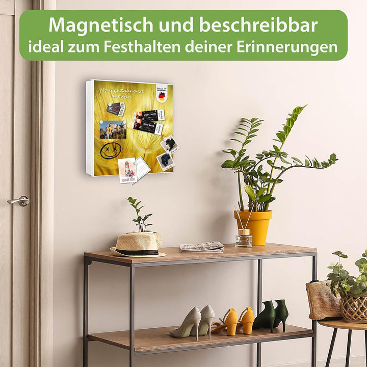 banjado Grosser Schlüsselkasten Metall - Schlüsselbox 30x30cm beschreibbarer mit 32 Haken - Schlüsse