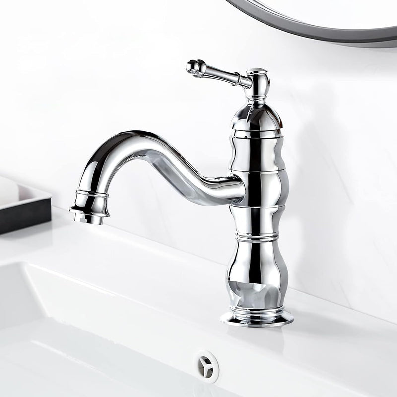 kisimixer Wasserhahn Bad,360° Drehbar Waschtischarmatur-Mischbatterie für Bad, Einhandmischer Wascht
