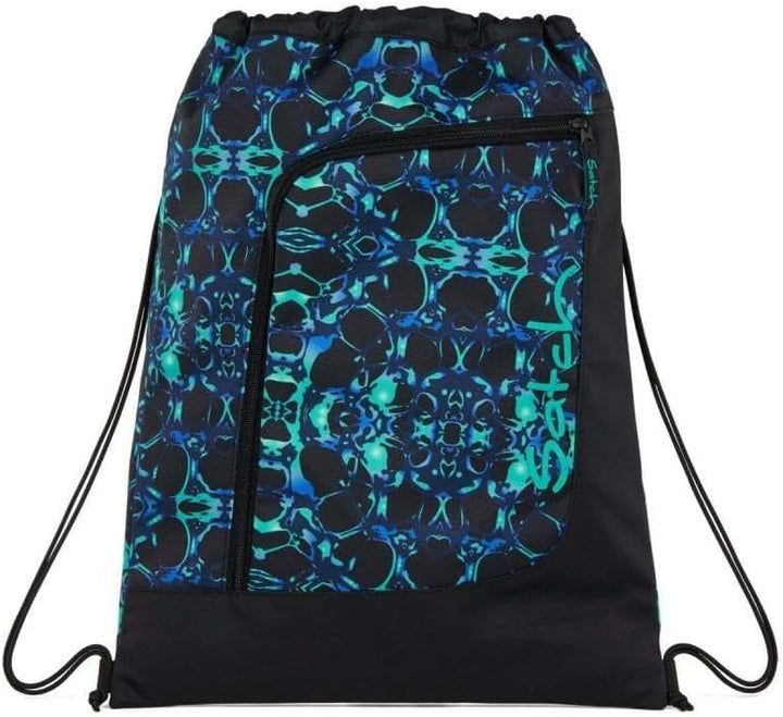 Satch Pack Schulrucksack Set 3tlg. inkl. Schlamperbox und Sportbeutel (Caleido Blue), Caleido Blue