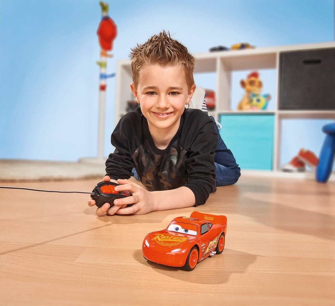Jada Toys - RC Cars 3 Lightning McQueen 14 cm - Ferngesteuertes RC Auto mit 1-Kanal Funksteuerung -