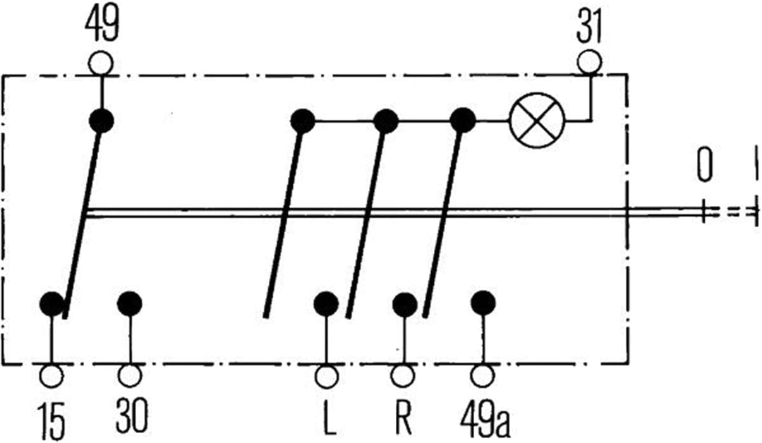 HELLA - Warnblinkschalter - Anbau - Halogen - 6HF 001 579-052