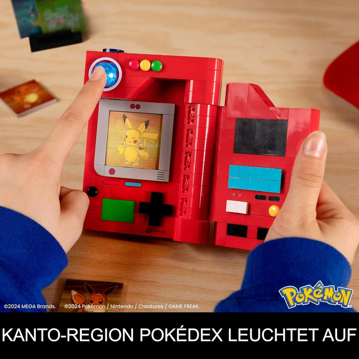 MEGA Pokémon Bauspielzeug für Erwachsene, zusammenbaubarer Kanto-Region Pokédex mit 322 Teilen, Lich