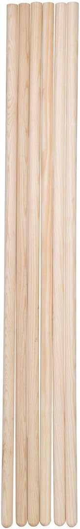 Mendi 6 Holzstäbe Natural 120 cm ⌀ 28 mm, Natur