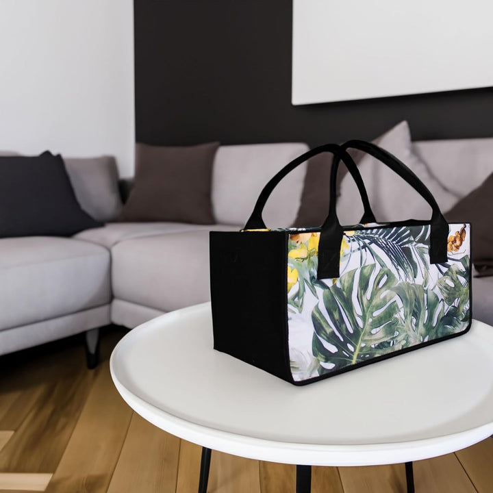 2 Stück Filztaschen Einkaufstasche Kaminholztasche Kaminholzkorb Filz Zeitungsständer Zeitungskorb (