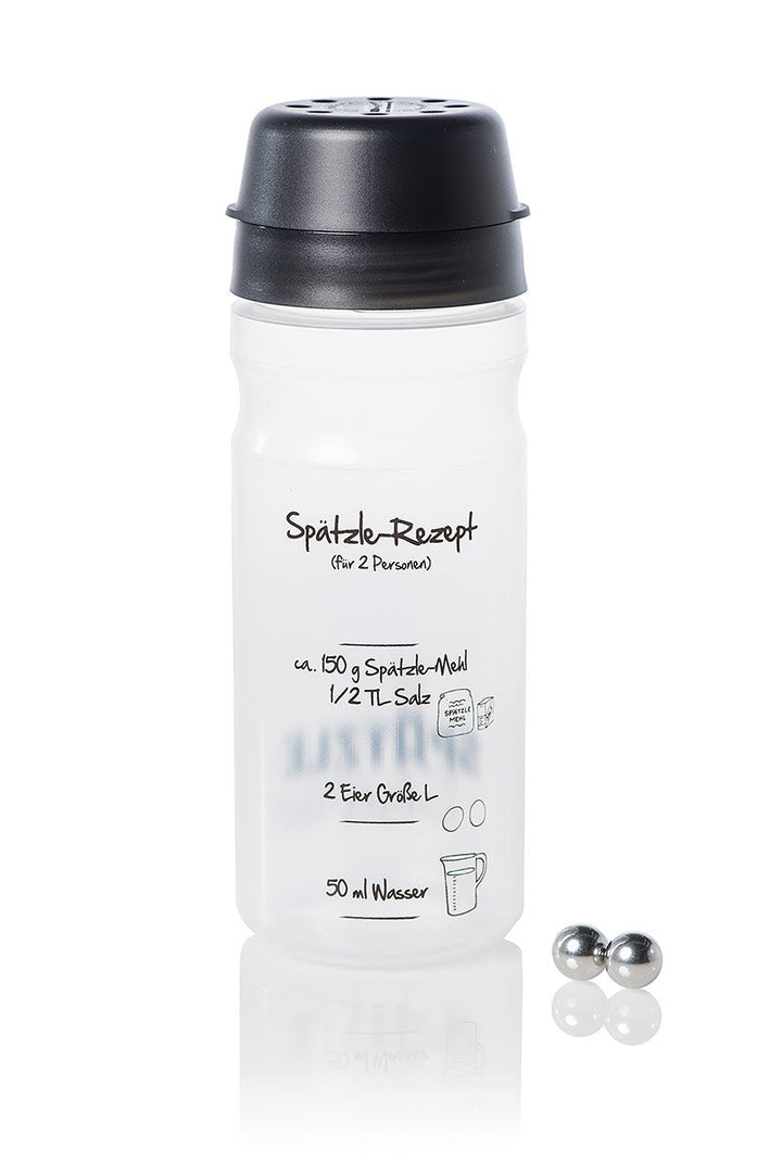 Spätzle-Shaker (ANTHRAZIT für 2 Portionen selbstgemachte Spätzle (675ml) Spätzlepresse und Mixer in