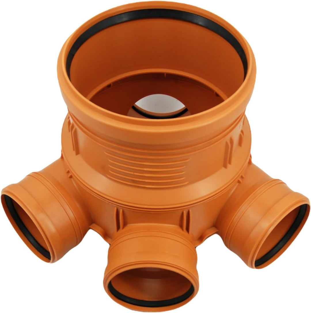 KG Schacht Kontrollschacht Revisionsschacht DN315 / 4 x DN160/125/110 - Schachtdeckel voll, Wasserdi