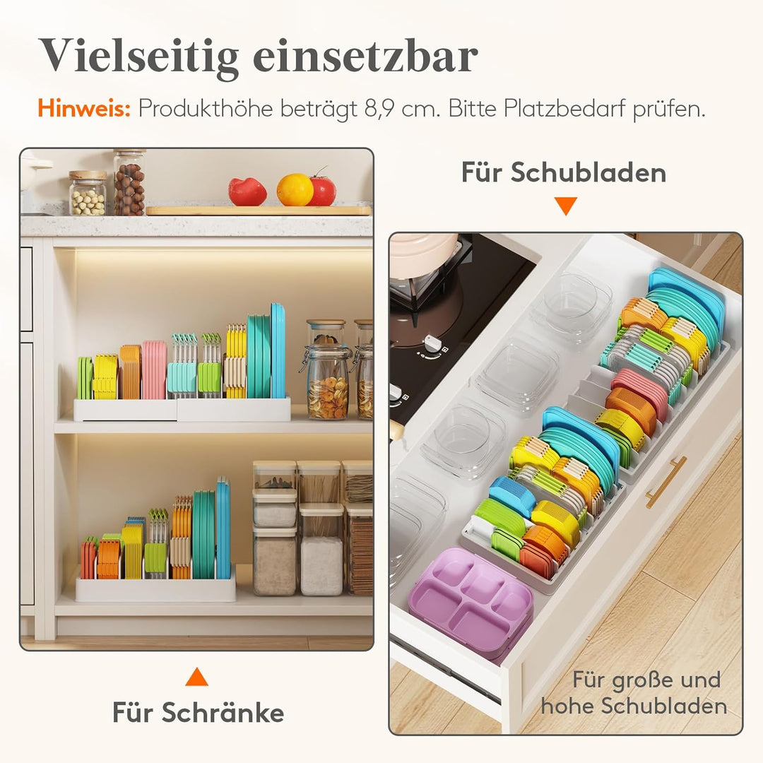 Lifewit Topfdeckel Frischhaltebox Lagerung, 1 Stück Lunchbox Deckel Aufbewahrung Organizer Küche Top