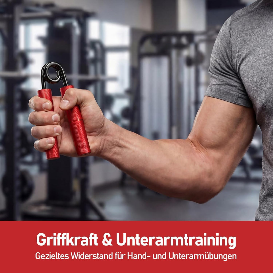 FitBeast Griffkrafttrainer Set, 6er Aluminium-Grifftrainer, Unterarmtrainer & Handgelenktrainer, Han