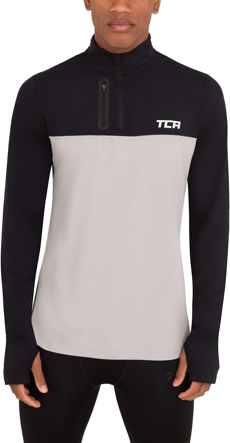 TCA Funktionsshirt Herren Langarm - Fusion Pro Quickdry Langarmshirt atmungsaktiv - Wandershirt Lauf