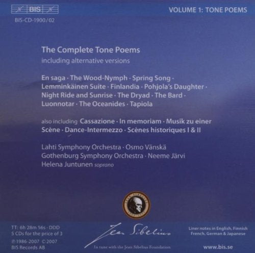 Sibelius: Sämtliche Sinfonische Dichtungen, Audio-CD