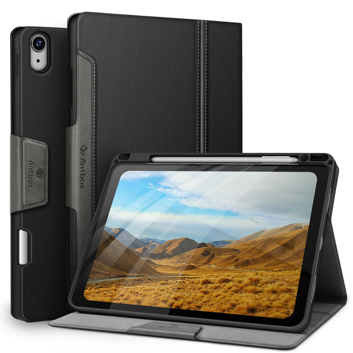 Antbox Leder Hülle iPad Air 2022 5.Generation/iPad Air 2020 4.Gen Hülle iPad 10.9 Zoll mit Stifthalt