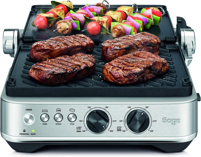 Sage Appliances SGR700 the BBQ und Press, Grill, Gebürstetes