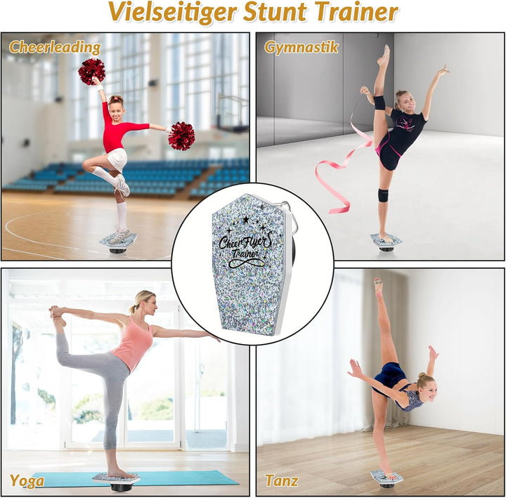 BORISI Cheerleading Balance Trainer, Tragbarer Stunt-Stand als Turngeräte & Turnen Zubehör für Balle