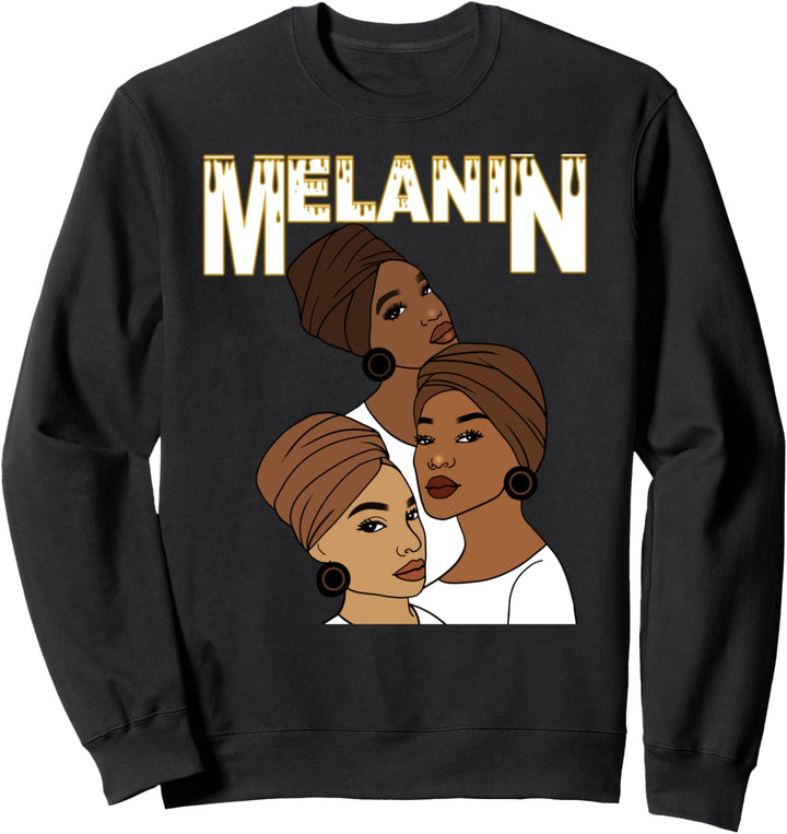 Oheneba: Melanin Drippin Afro Queen Black Pride Sweatshirt