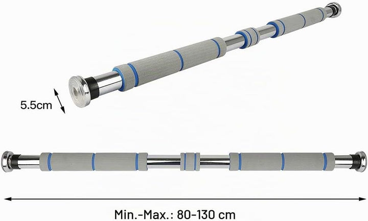 Klimmzugstange für die Tür, Installation ohne Schrauben, verstellbare Türstange von 80 bis 115 cm, b