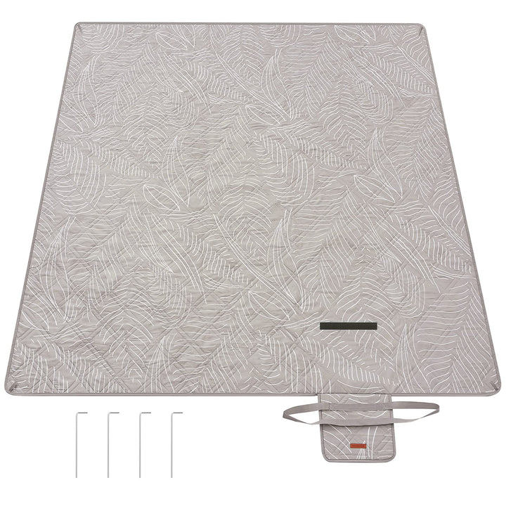 SONGMICS Picknickdecke, 300 x 200 cm, mit 4 Erdankern, gross, Campingdecke, für Park, Garten, Strand