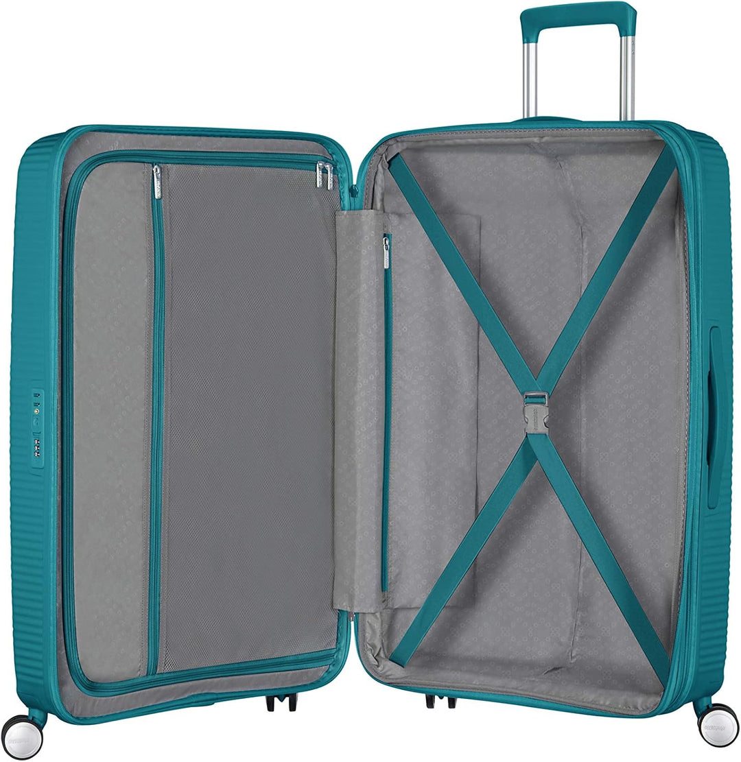 American Tourister Soundbox - Spinner L Erweiterbar Koffer, 77 cm, 97/110 L, Jade Green, Grün (Jade