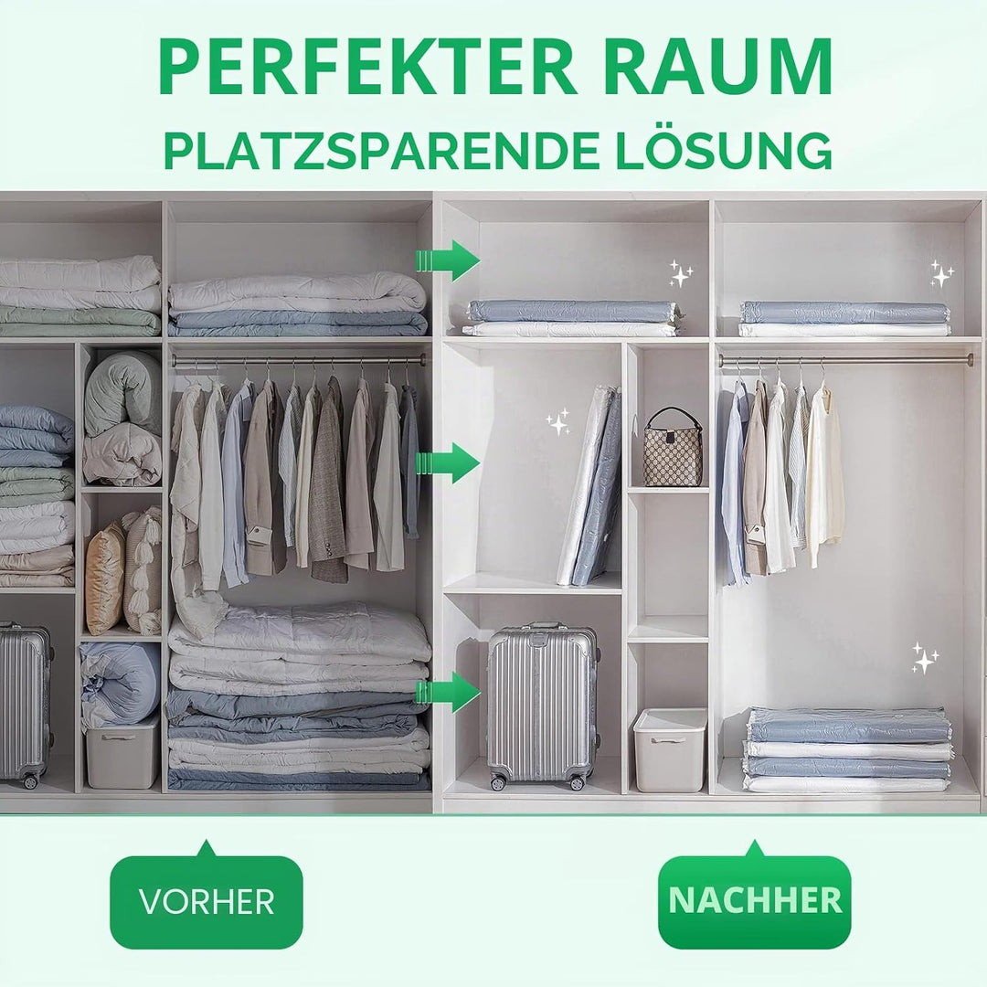 TAILI Vakuumbeutel für Kleidung 6 Stück Extra Gross 100 X 80 CM Vakuumierbeutel für Bettdecken, Deck