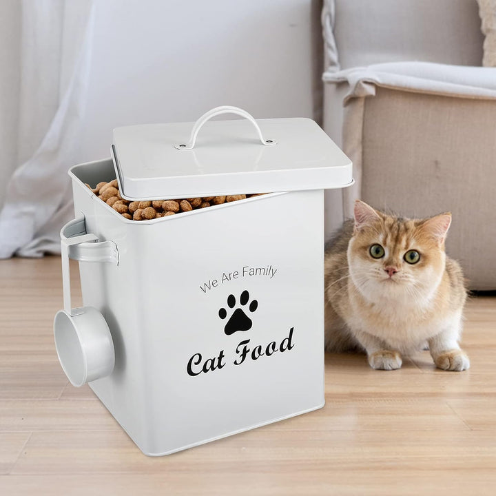 Pethiy Katzenfutter aufbewahrung Box,Trockenfutterbox für Katzen mit Schaufel und Deckel,beschichtet