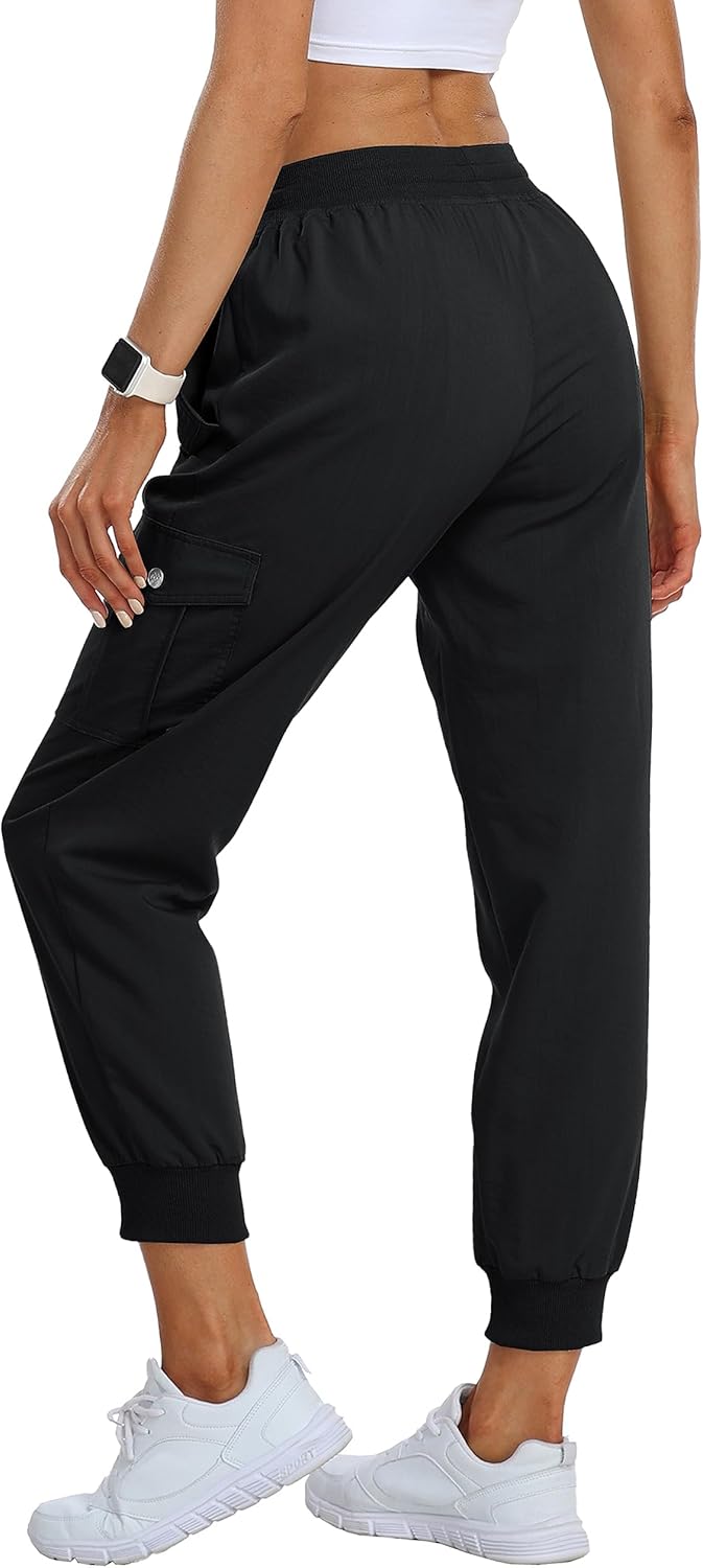 JINSHI Damen Wanderhose Cargohose Leichte Jogginghose Freizeithose Atmungsaktiv Funktionshose Outdoo