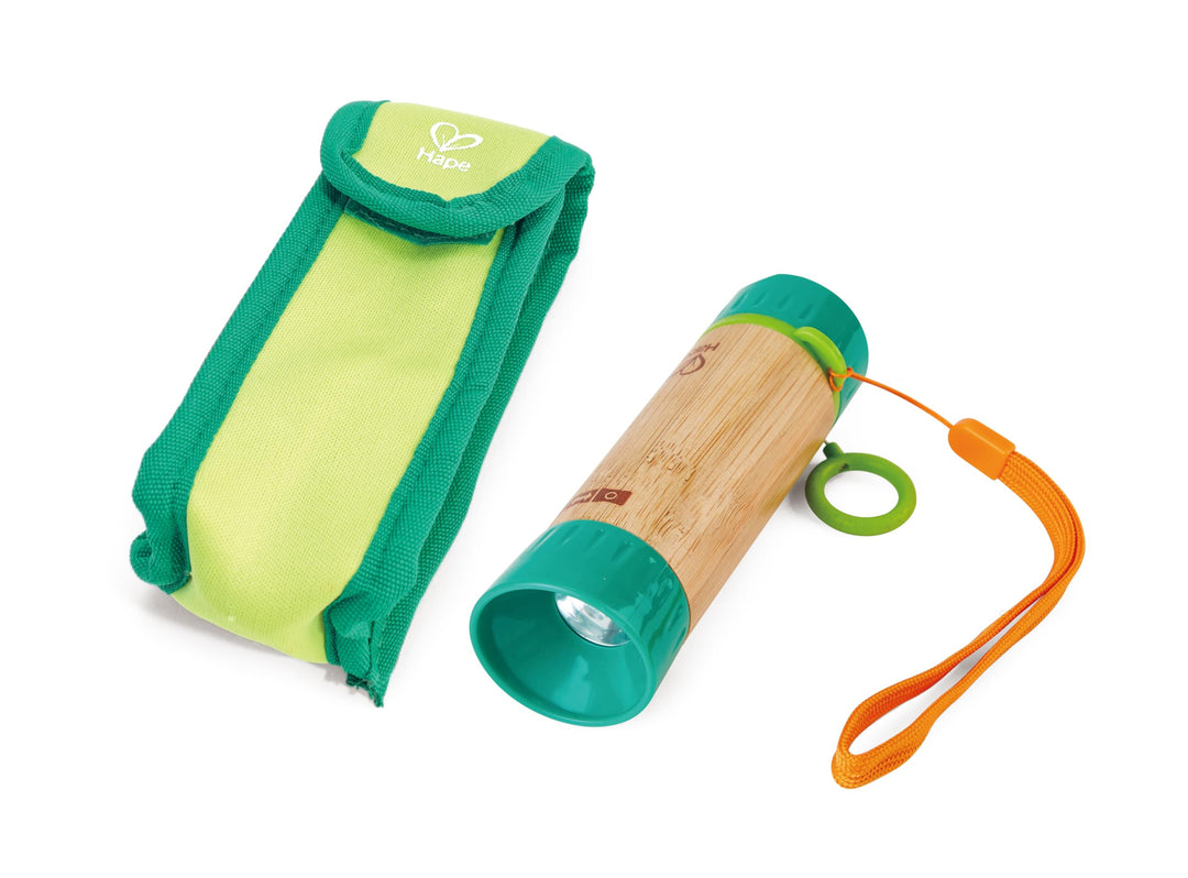Hape Nature Fun Hand-Taschenlampe - zum Kurbeln aus Bambus und pflanzlichem Kunststoff, Nachhaltiges
