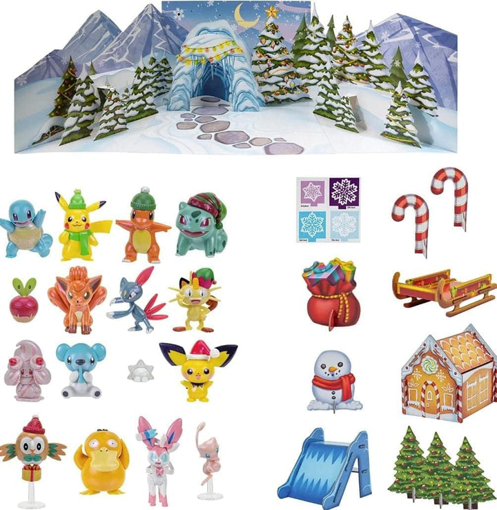 Pokémon PKW2690 - Deluxe Adventskalender mit Licht und Sound, offizieller Pokémon Kalender mit 24 Üb