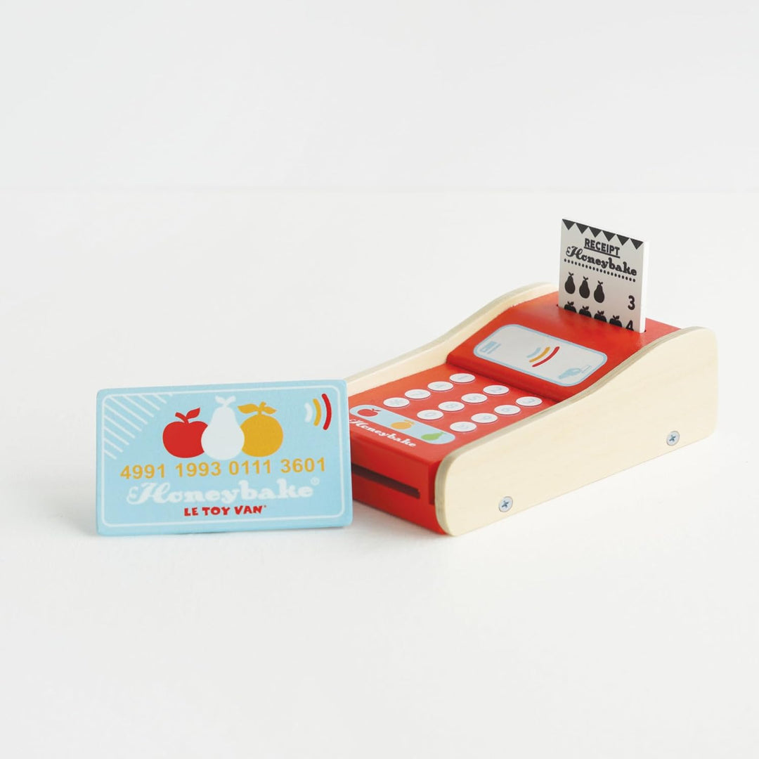 Le Toy Van – Honeybake Rollenspiel Kartenlesegerät aus Holz | Ideal für Rollenspiel Supermarkt, Lebe
