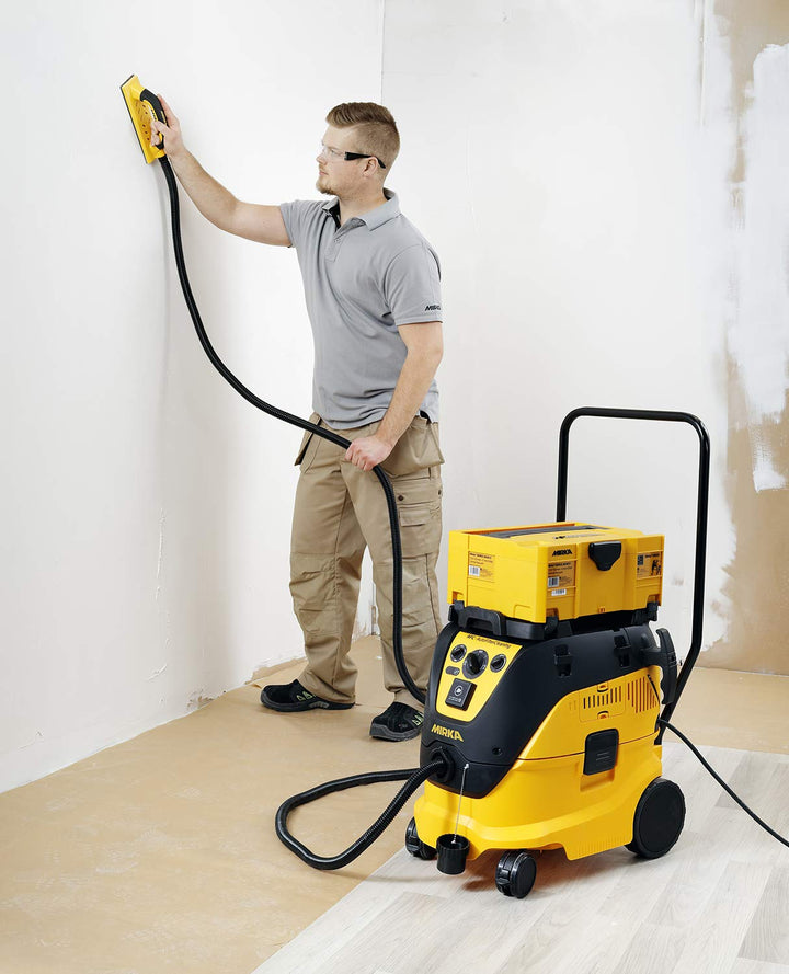 Mirka Handblock-Set Schleifklotz mit Absaugung 70x125mm, Klett, inkl. 3 Abranet Netz-Schleifstreifen